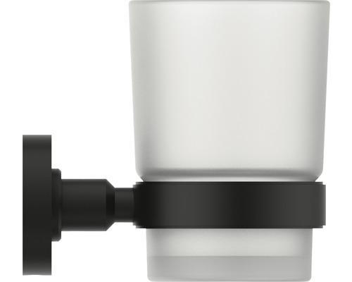Wand-Zahnputzbecherhalter mit satiniertem Glasbehälter und Halterung zur Wandmontage