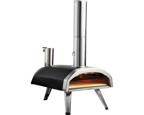 Pizzaofen aus Metall mit Schornstein
