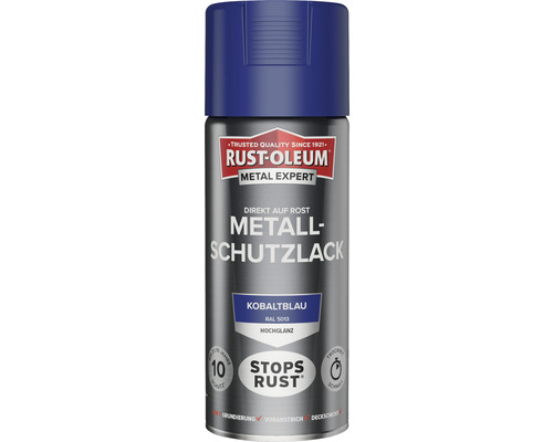 RUST-OLEUM METAL EXPERT Sprühlack Schutzlack Hochglänzend RAL5013 kobaltblau 400 ml
