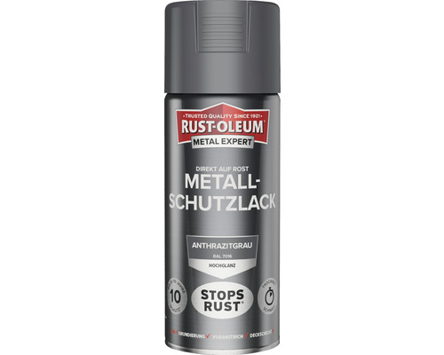RUST-OLEUM METAL EXPERT Sprühlack Schutzlack Hochglänzend RAL7016 anthrazitgrau 400 ml