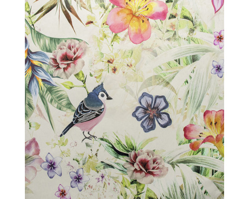 Fototapete Vlies 67335-HOR Floral beige 4-tlg. 270 x 280 cm Tapete mit Blumen- und Vogelmuster