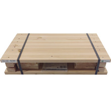 Holzpalette mit Befestigungsband