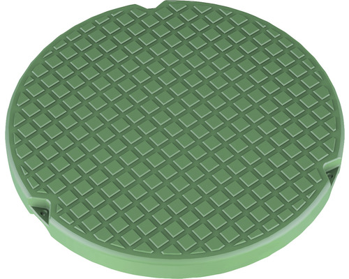 Runder Schachtdeckel mit quadratischem Muster