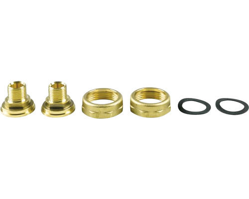 Grundfos Pumpenverschraubung Lötverschraubung 1 1/4" x 1/2AG(15 mm) 96433907 Messing Verschraubungsset mit Dichtungen