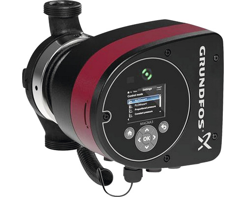 Elektronisch geregelte Umwälzpumpe Grundfos MAGNA3 25-80 180 mm 1 1/2" 97924625 Grundfos Magna3 Zirkulationspumpe mit Display