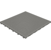 Graue Bodenfliese aus Kunststoff mit Klicksystem