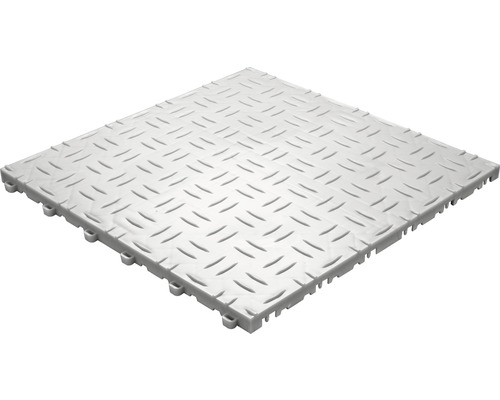 Quadratische Bodenfliese mit Riffelblechmuster