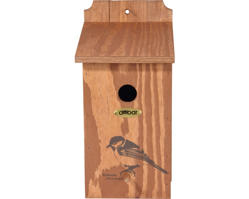 Vogelhaus aus Holz mit Vogelmotiv