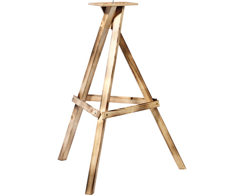 Holzständer mit drei Beinen und quadratischer Platte