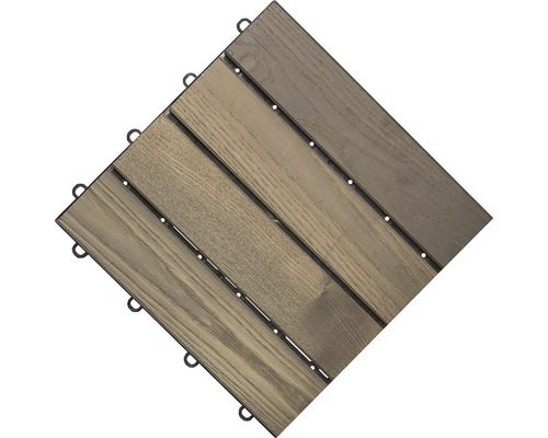 Terrassenfliese aus Holzverbundwerkstoff mit Klicksystem