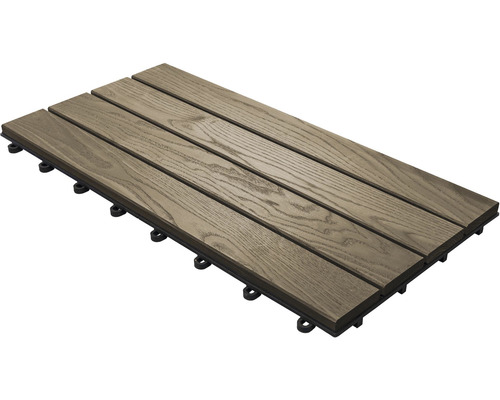 Terrassenfliese aus Holz mit Klicksystem