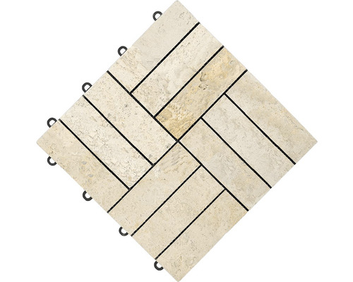 Terrassenfliese aus Steinimitat mit Klicksystem