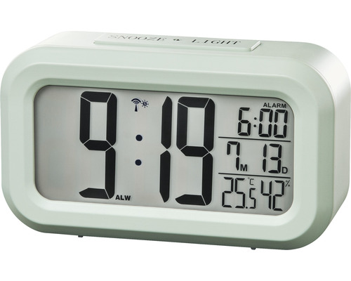 Funkwecker Digital RC 660 mit Thermometer und Datum mintgrün 11,6x6,5 cm
