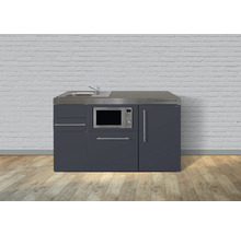 Stengel-Küchen Miniküche mit Geräten Premiumline 150,0 cm grau matt vormontiert Variante links 1015078166115