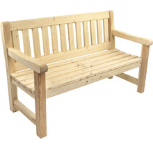 Gartenbank aus Holz mit Armlehnen