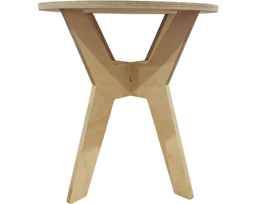 Runder Holztisch mit modernem Design