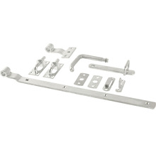 Torriegel-Set aus Metall mit Riegel, Halterung und Zubehör
