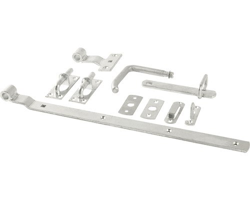Torriegel-Set aus Metall mit Riegel, Halterung und Zubehör