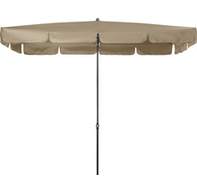Quadratischer Sonnenschirm mit Kurbel und Metallmast