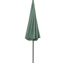 Geschlossener Gartenschirm mit Schirmständer