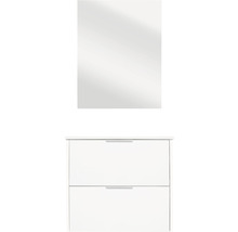 Badezimmerset mit einem Spiegelschrank und einem Unterschrank mit zwei Schubladen
