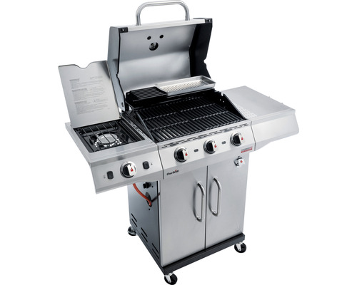 Grillwagen mit Seitenkochfeld und drei Brennern