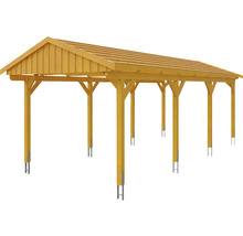 Einzelcarport SKAN Holz Fichtelberg 317 x 808 cm Eiche hell