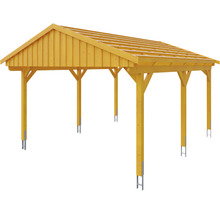 Einzelcarport SKAN Holz Fichtelberg 423 x 566 cm Eiche hell