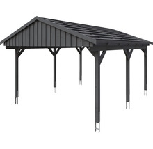 Holzcarport mit Satteldach und Pfosten