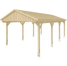 Einzelcarport SKAN Holz Fichtelberg 423 x 808 cm natur