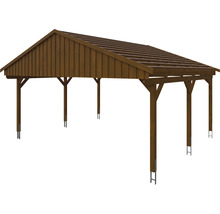 Holzcarport mit Satteldach