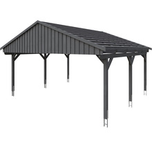 Doppelcarport SKAN Holz Fichtelberg 618 x 566 cm Schiefer