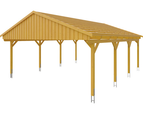 Holzcarport mit Satteldach