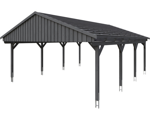 Holzcarport mit Satteldachkonstruktion