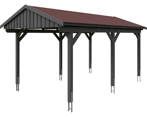 Freistehender Carport aus Holz mit Dach