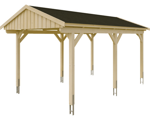 Carport aus Holz mit Dach