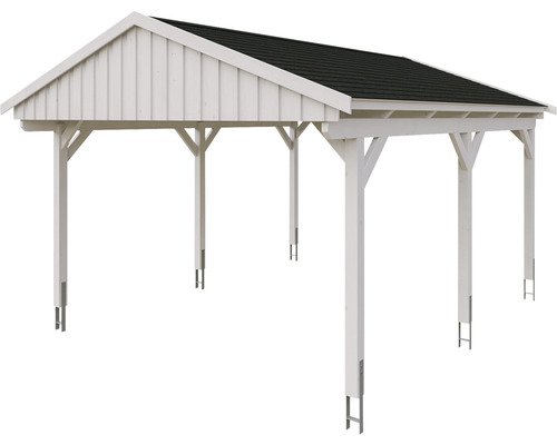 Freistehender Carport aus Holz mit Dach