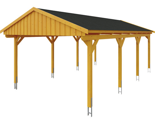Carport aus Holz mit Dach