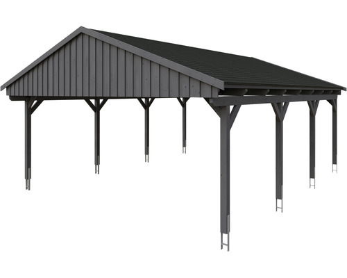 Freistehender Carport aus Holz mit Dach