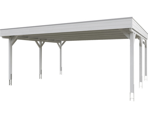 Holzcarport mit Flachdach