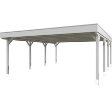 Doppelcarport SKAN Holz Grunewald inkl. EPDM Folie 622 x 796 cm weiß