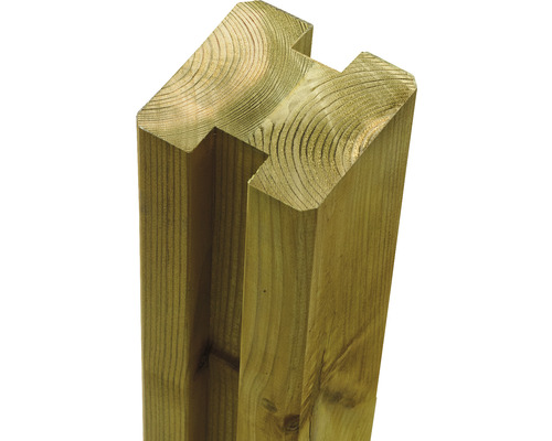 Profilpfosten PLUS verleimt 2 Nuten 9 x 9 x 268 cm kesseldruckimprägniert Holzpfosten für den Gartenbau