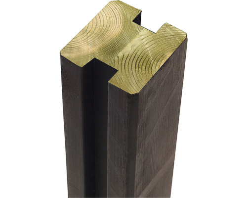 Holzpfosten mit Nut und Feder für den Zaunbau