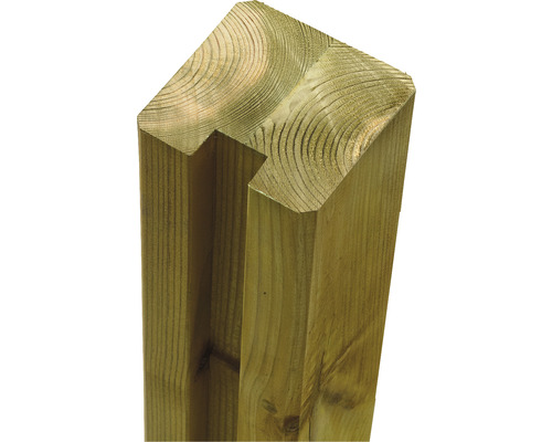 Profilpfosten PLUS verleimt 1 Nut 9 x 9 x 188 cm kesseldruckimprägniert Holzpfosten mit Nut für Zaunbau