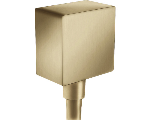 Wandanschlussbogen hansgrohe FixFit Square 1/2" mit Rückflussverhinderer brushed bronze 26455140