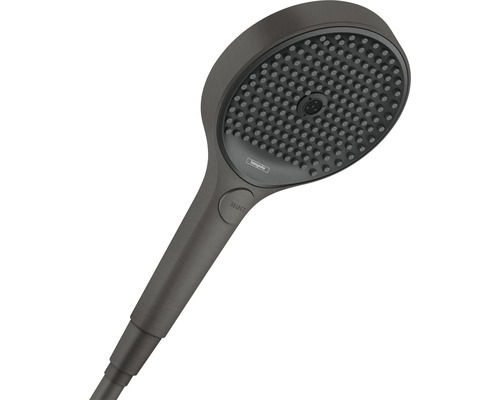 Handbrause hansgrohe Rainfinity 130 3jet rund Ø 130 mm brushed black chrom 26864340 Handbrause mit Strahlartenumstellung