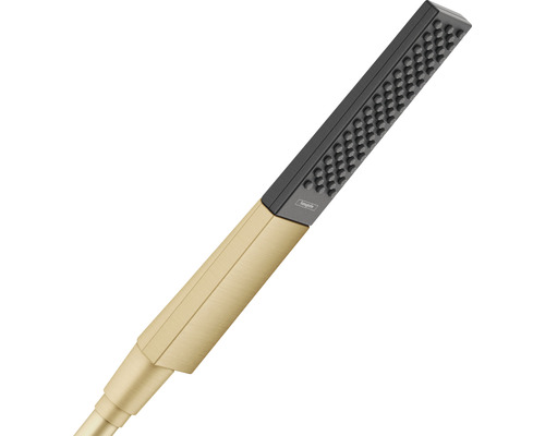 Handbrause hansgrohe Rainfinity 100 1jet eckig 100 x 38 mm brushed bronze 26866140 Hansgrohe Duschkopf rechteckig