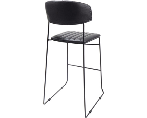 Barhocker mit Rückenlehne und Metallgestell