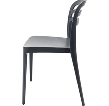 Stapelstuhl Veba Wave 82 x 44 x 45 cm Kunststoff anthrazit