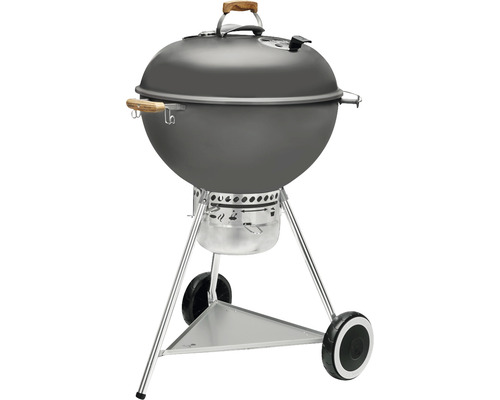 Holzkohlegrill Weber Geburtstags Edition Kettle 57cm Stahl emailliert grau metallic inkl. Aschekasten, Brikettportionierer, Deckelthermometer